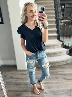 All That Happens Top in Black