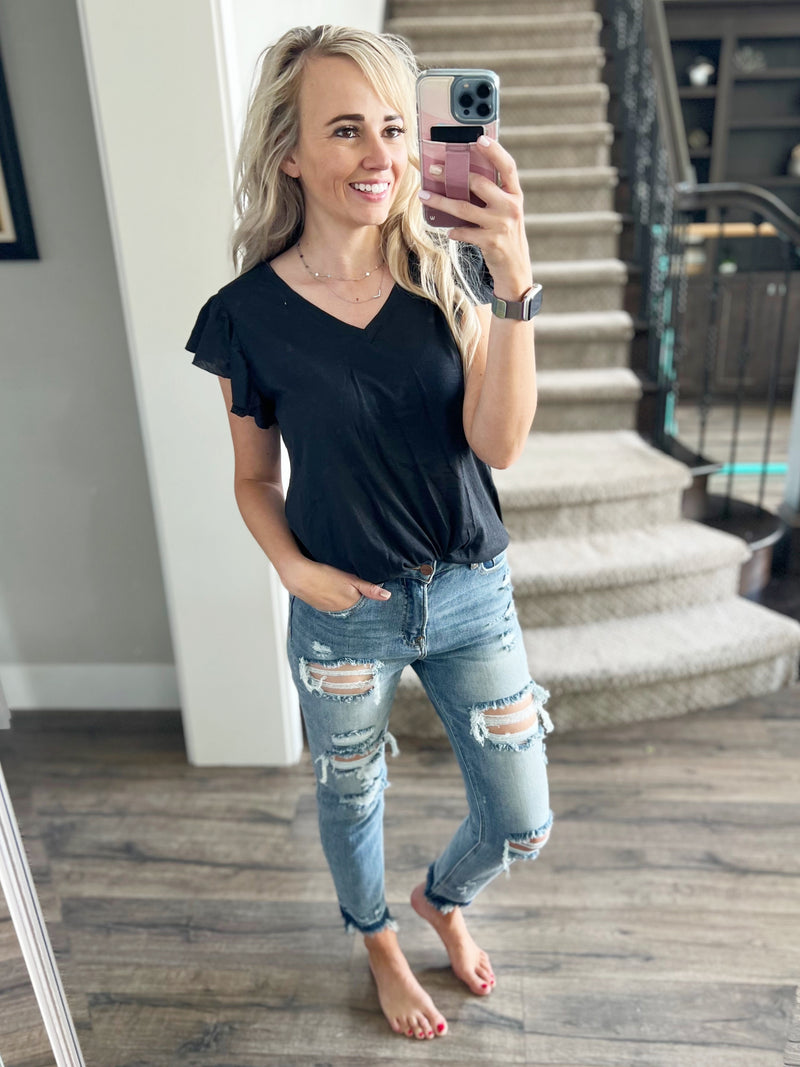 All That Happens Top in Black