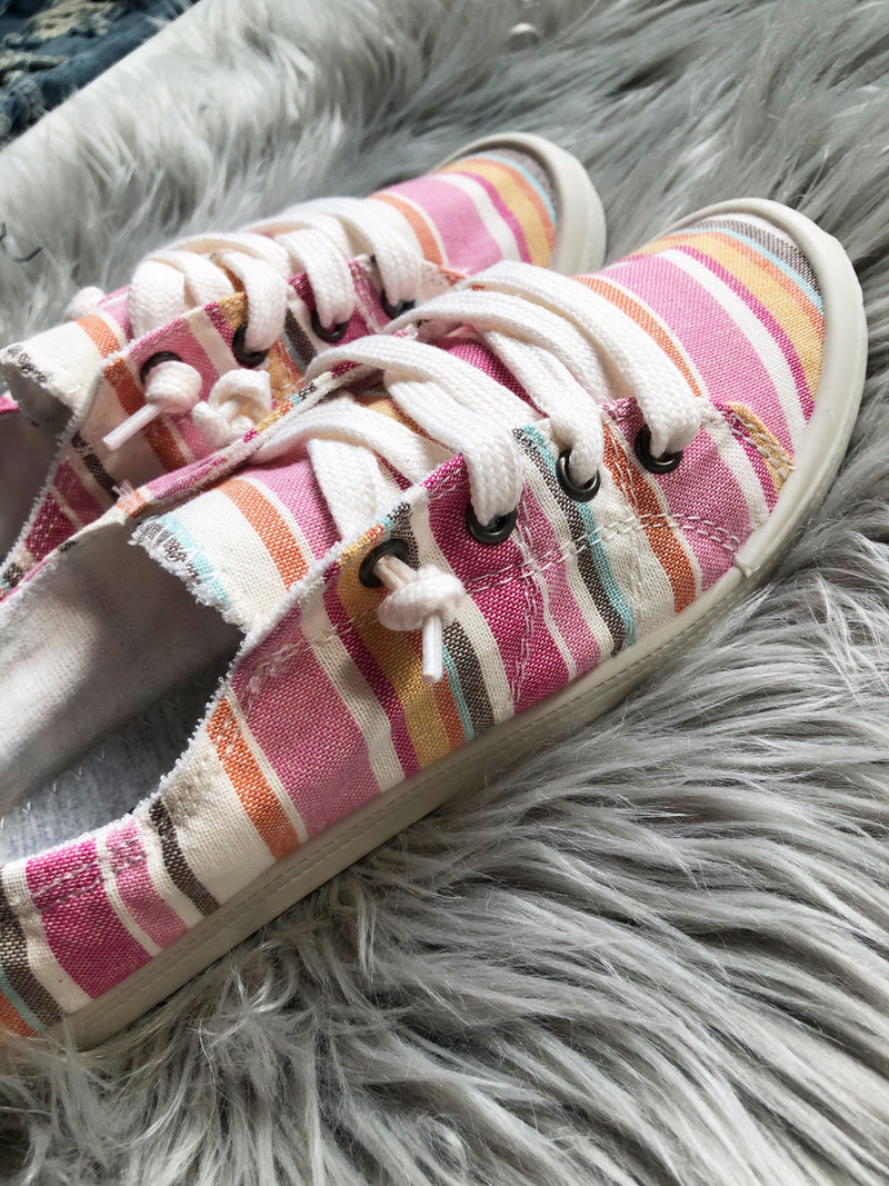 Canvas Sneakers in Multi Pink (SALE)