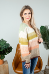 Stop Believing Color Block Top in Mustard, Mauve, and Mint (SALE)