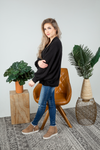 Keep It That Way Knit Cardigan in Black
