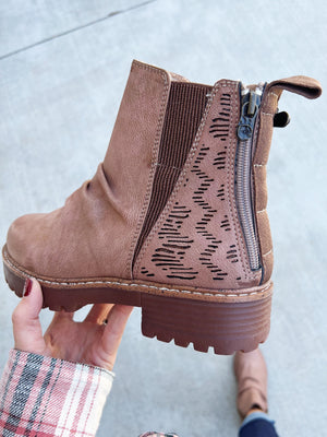 Blowfish Gives Me Hope Booties in Dusty Tan