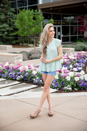 Looking Up Blouse in Mint