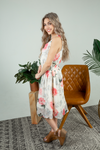 Spinning Around Floral Dress In Cream