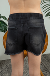 Carry Me Home Distressed Denim Shorts in Black (SALE)