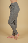 Around My Waist Ribbed Joggers in Heather Mocha
