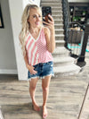 Full of Sunshine Stripe Tank Top in Pink