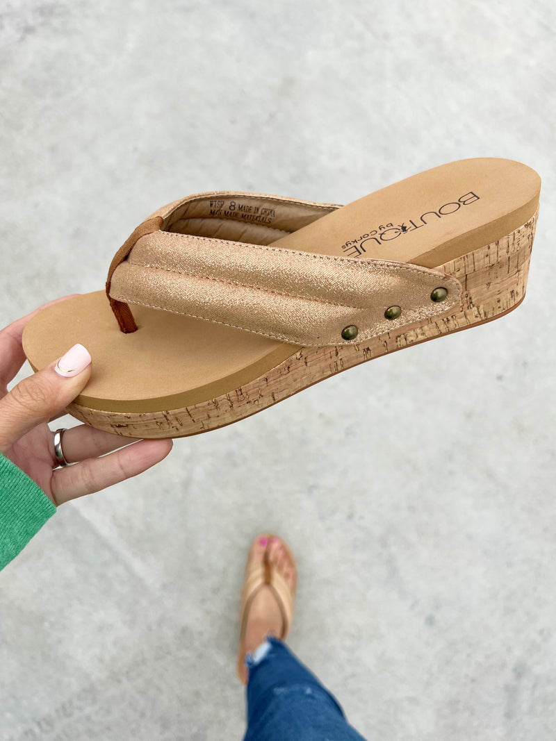 Corky's Always On The Go Sandals In Rose Gold