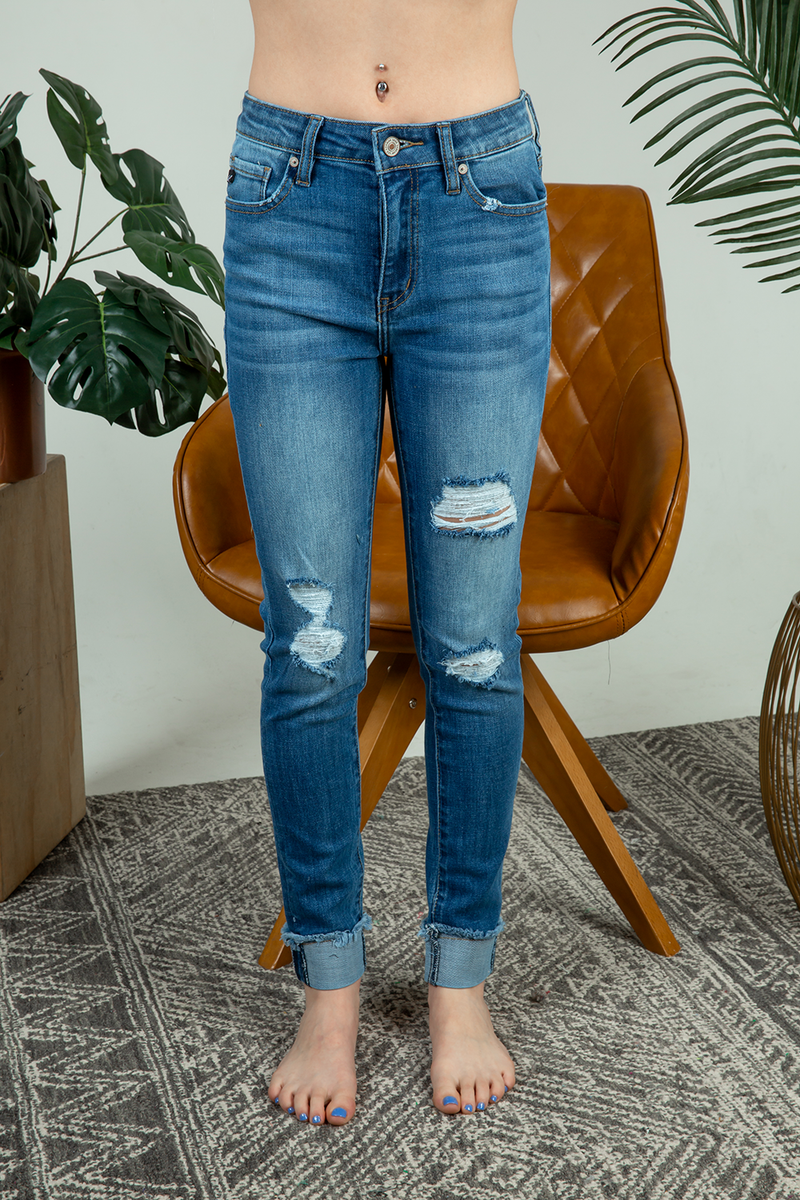 KanCan Loving You Is Easy Distressed Medium Wash Jeans (SALE)