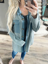 Gone For Good Shacket in Ribbed Sea Foam