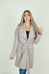 About You Belted Coat in Gray Taupe