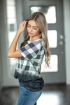 Running Around Buffalo Plaid Top in Black and Ivory (SALE)