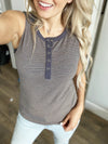 Back in the Day Striped Tank Top in Navy