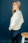 Where it Is Mock Neck Sweater in Cream (SALE)