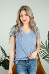 Everything To Me Heathered V-Neck Tee (Multiple Colors) (SALE)