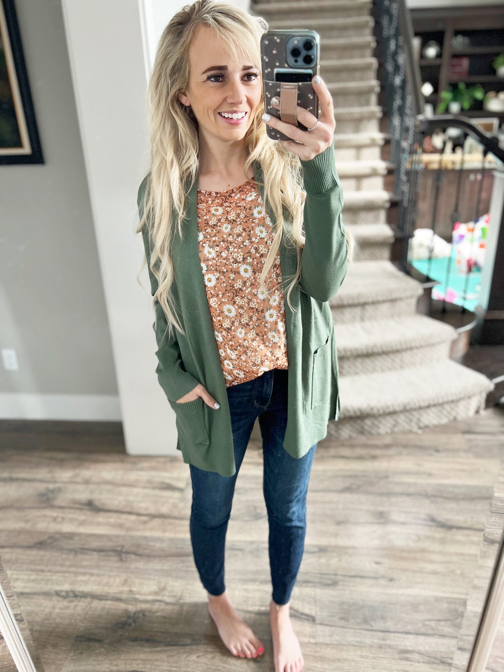 Beautiful Dream Cardigan in Olive