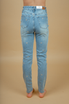 Judy Blue Shooting Stars Embroidered Light Wash Jeans