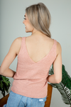 Look at You Sweater Tank Top in Rose