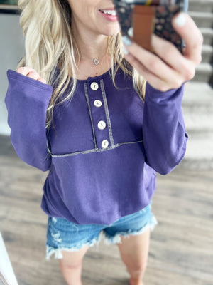 Happiest in Spring Long Sleeve Henley