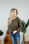 Back to Step One Knit Top in Olive (SALE)