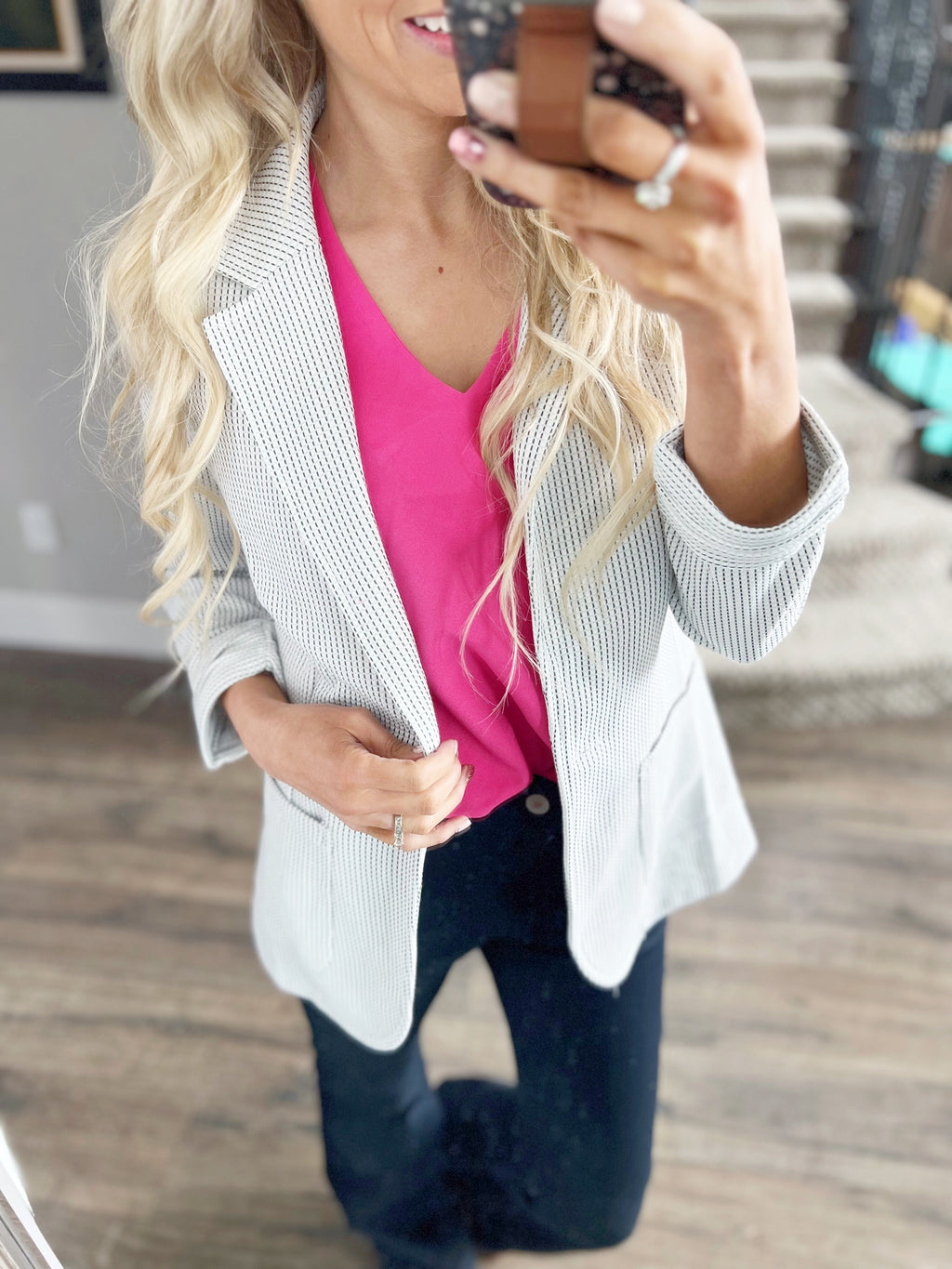 We Mean Business Blazer in Off White