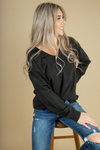 Picture You Sweater Top in Black