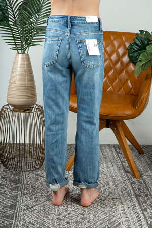 Vervet Around and Around Distressed Girlfriend Jeans (SALE)