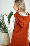Meet Me Here Double Hoodie in Rust (SALE)