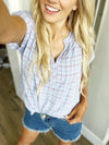 Traveler Plaid Short Sleeve in Blue Peri Plaid