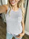 Thread & Supply Naomi Striped Tank in Navy and White