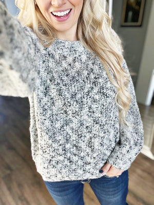 Student of the Game Sweater in Ivory and Black