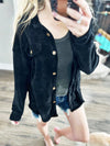 Warm-Hearted Chenille Shacket In Black