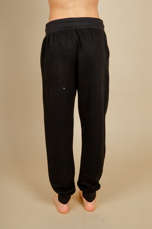 Let It Run Distressed Joggers in Black (SALE)