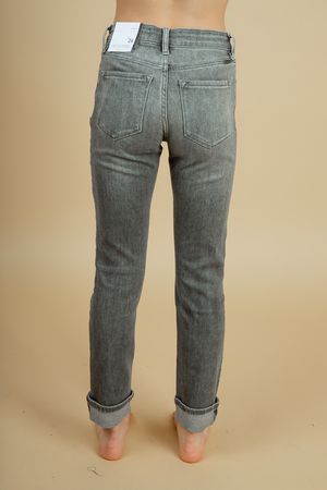 KanCan Coming Around Gray Distressed Straight Jeans (SALE)