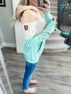 Wanakome Fun Times Hoodie in Tan, Blush and Mint