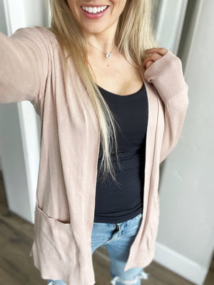 The Other Side Cardigan in Dusty Blush
