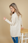 Thinking About You Sweater Cardigan in Taupe (SALE)
