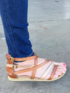 Blowfish Let's Go Sandals in Multi Colored Tan
