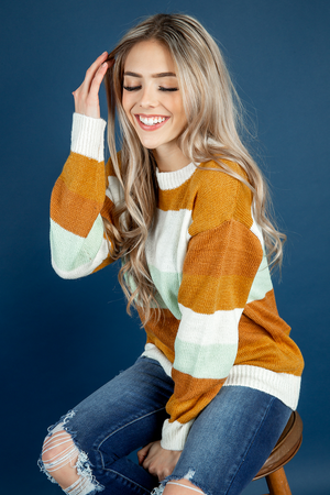 Tell Me Something Color Block Knit Sweater in Mustard, Cream and Mint (SALE)