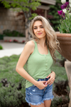 Mono B Coming on In Ribbed Tank Top (Multiple Colors) (SALE)