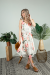 Spinning Around Floral Dress In Cream