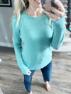 Keep Running Crew Neck Sweater in Jade