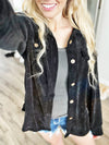 Warm-Hearted Chenille Shacket In Black