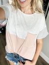 First Impressions Short Sleeve in Coral and Ivory