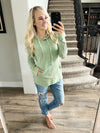 Talking to You Hoodie in Sage (SALE)