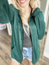 Came Into My Life Zip-Up Hoodie in Hunter Green