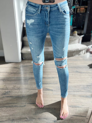 Vervet Higher Education Mid Rise Ankle Skinny Jeans