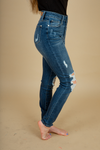 Judy Blue Bring It Back Dark Wash Distressed Skinny Jeans