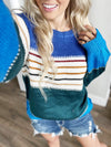 **Deal of the Day** Oh You Shouldn't Have Striped Color Block Sweater