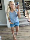 Everything To Me Heathered V-Neck Tee (Multiple Colors) (SALE)